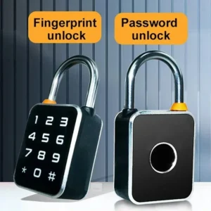 3 In 1 Tuya APP Fingerprint Password Combination Padlock Mini Portable Biometric Padlock USB Charging
