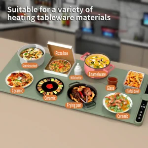 Electric Warming Tray with Adjustable Temperature Smart Warming Plate Silicone Fast Heating.