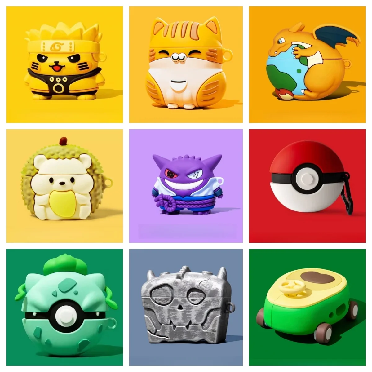 3D Gengar Bulbasaur Cartoon Silicon Case For Airpods Pro 3 2 Case Protector Wireless Protective Shell Airpods 1 2 3 4 Cover