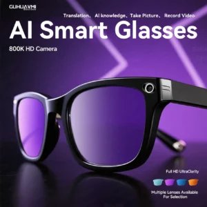 AI Smart Bluetooth Glasses Photo Video Recording Waterproof Call Smart Sunglass